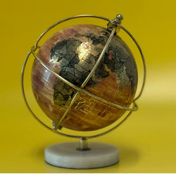 EXERZ 13cm Globe, Handcrafted Decorative Globe (13cm Marbel Base)