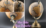 EXERZ 13cm Antique with a Metal Base, Handcraft Decorative Globe