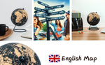 Topglobe Cork Globe 14cm Pinnable, Pins Included, Natural Cork Black