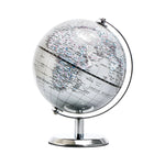 Topglobe 14cm World Globe - Silver