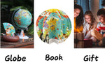 EXERZ 20cm Globe with a Book “My Wild World” 16-Page