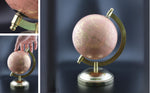 EXERZ 13cm Globe Golden Pink, Handcrafted Decorative Globe