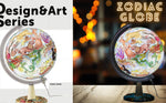 EXERZ 30CM Art Globe Zodiac Illuminated – Illustrated Map of Zodiac Region with Light Up function