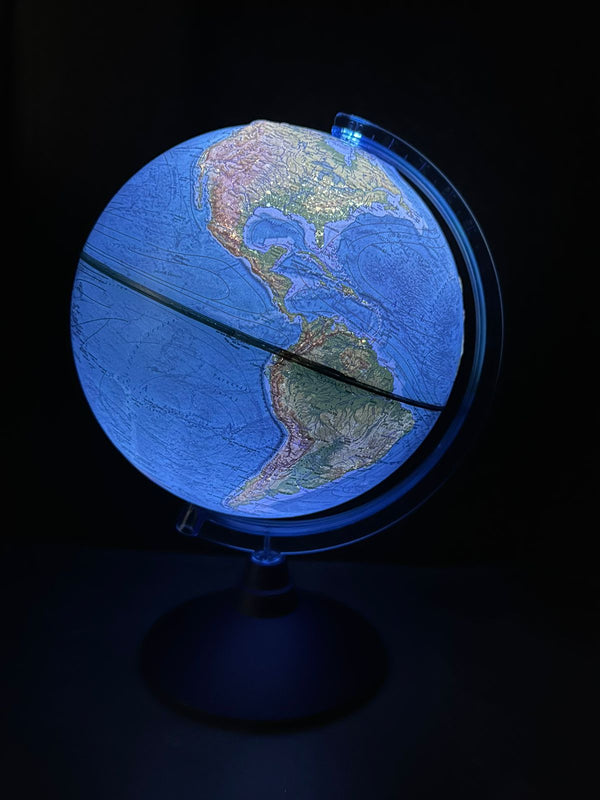 Mappamondo Illuminato Exerz 23cm - Mappa Politica E Costellazioni, LED, Supporto Metallo, Con Batterie (Non Incluse) - Foto 9