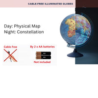 Exerz 21cm AR Globe Illuminated LED Cable Free - Physical (Day)/ Consellation(Night)- Augmented Reality App iOS Andriod