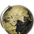 TOPGLOBE 14cm Globe Black & Golden, Mini World Globe