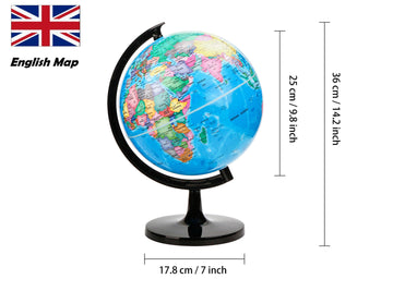 Exerz 25cm Educational World Globe - Self Assembled