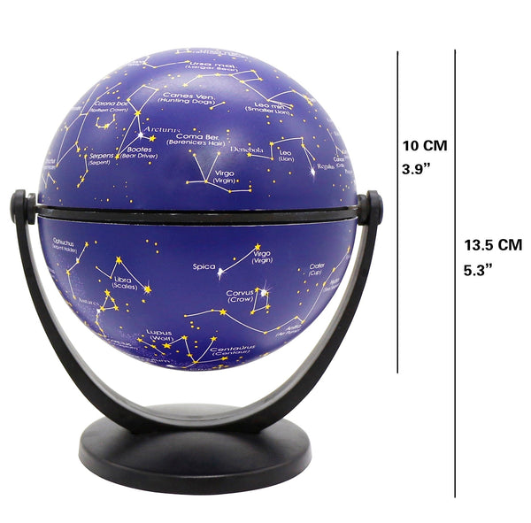 10cm Mini Globes 2PCS Set: 1 x Political, 1 x Constellations: Educational globe - Topglobe