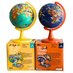 TOPGLOBE 15CM Educational Globe with 100pc Puzzles