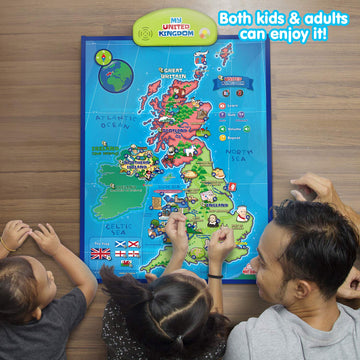 BEST LEARNING i-Poster My United Kingdom Interactive Map - Educational Talking Toy Ages 5 to 12