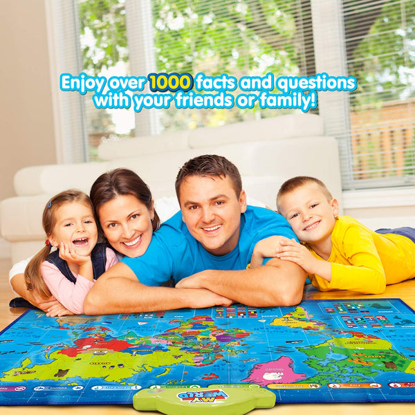 BEST LEARNING i-Poster My World Interactive Map Educational Talking Toy Age 5 to 12 - Topglobe