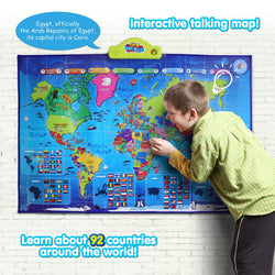 BEST LEARNING i-Poster My World Interactive Map Educational Talking Toy Age 5 to 12