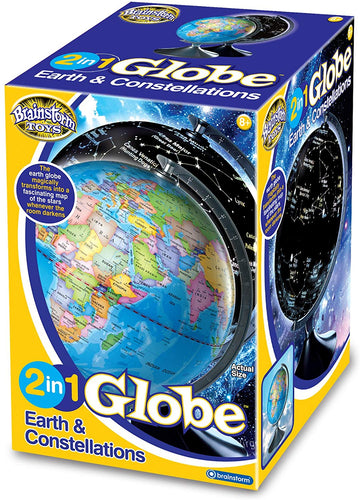 Brainstorm Light Up 2 in 1 World Globe:  Earth & Constellations