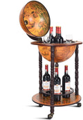 COSTWAY Bar Globe Drink Cabinet Wine Beverage Stand 360MM Wood (Wood + plastic)
