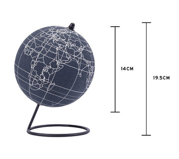Exerz 14cm Natural Cork Globe 12 Push Pins Included (Blue)