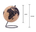 Exerz 14cm Natural Cork Globe 12 Push Pins Included (Natural Cork)