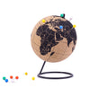 Exerz 14cm Natural Cork Globe 12 Push Pins Included (Natural Cork)