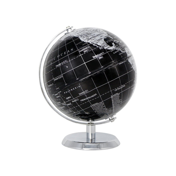 Exerz 14cm World Globe - Metallic Black - Topglobe