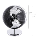 Exerz 20cm World Globe - Metallic Black