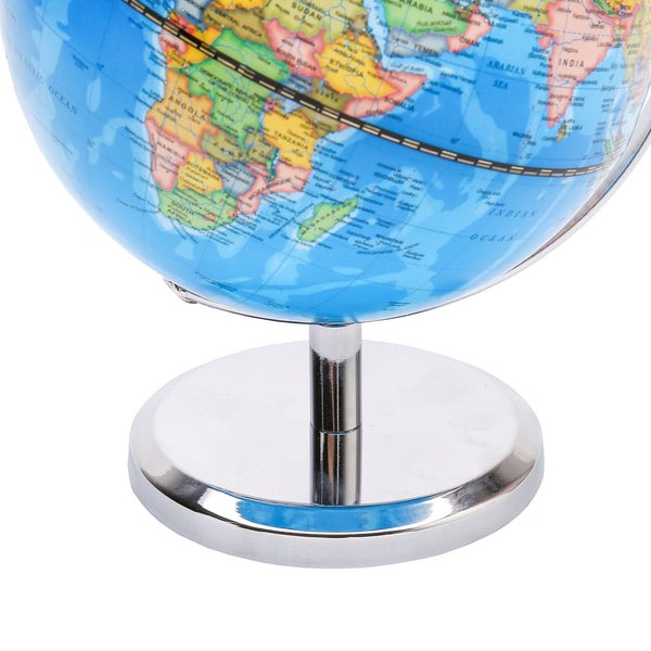 Exerz 20cm World Globe Stainless Steel Arc and Base- Political Map - Topglobe