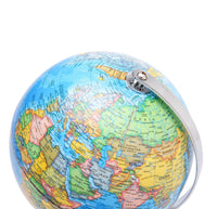 Exerz 20cm World Globe Stainless Steel Arc and Base- Political Map - Topglobe