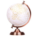 Exerz 20cm World Globe - White & Golden