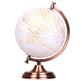 Exerz 20cm World Globe - White & Golden