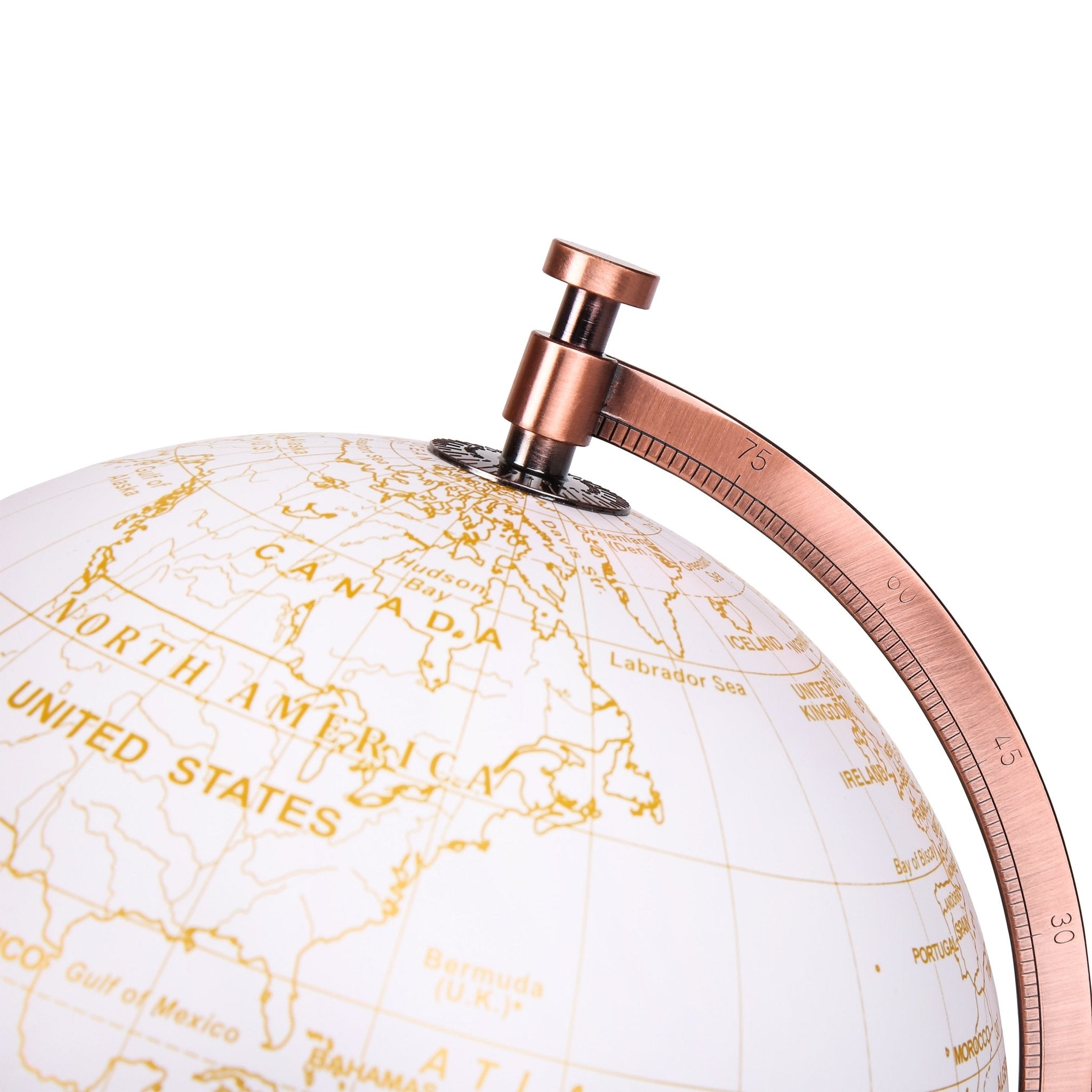Globe Antique 20 Cm Avec Base Métal EXERZ - Décoration Bureau, éducatif, Vintage, Fait Main - 3