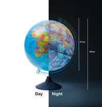 Exerz 21cm Illuminated AR World Globe Political/ Constellation - Topglobe