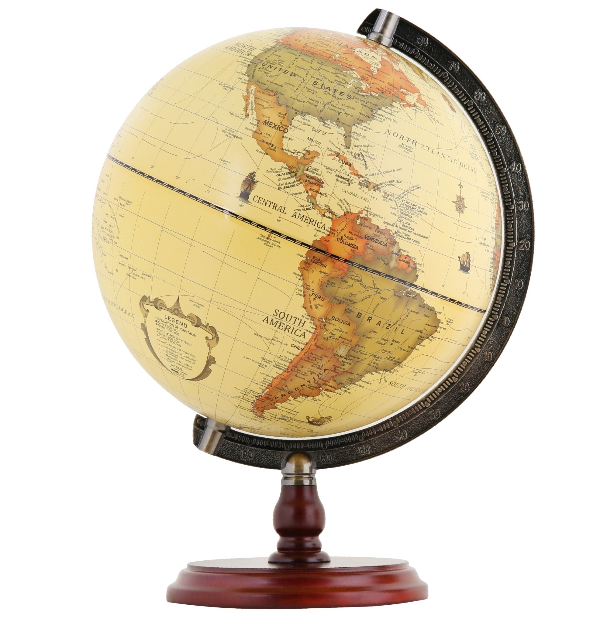Deco 79 Aluminum Globe With Marble Base, 5 X 5 X Curacao - View #7