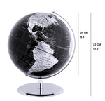 Exerz 25cm World Globe - Metallic Black - Topglobe