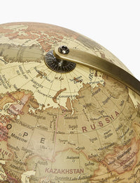 Wereld Decoratie 22*22*37 Cm Bruin, Beige Hout, Metaal De Wereld Globe Aardbol Wereld Decoratie 22*22*37 Cm Bruin, Beige Hout, Metaal De Wereld Globe Aardbol