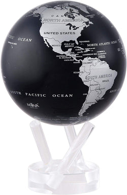 MOVA Silver and Black Metallic 11.5cm World Globe