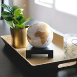 Mova World Globe 11.5cm White and Gold - Topglobe