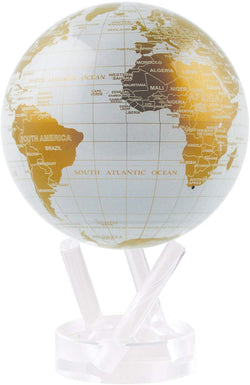 Mova World Globe 11.5cm White and Gold
