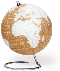SUCK UK Mini White Desktop Cork Globe | Push PINS Included
