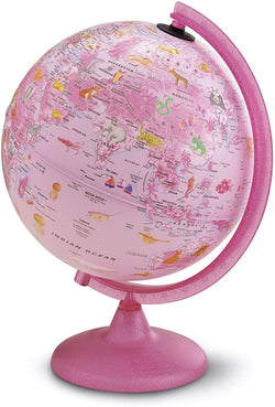 Tecnodidattica Zoo Illuminated Children's Globe - 25 cm, Pink